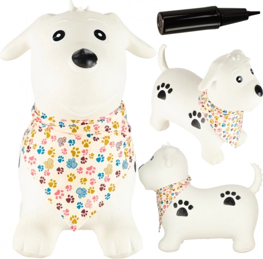 Oppustelig hoppehund i gummi til børn