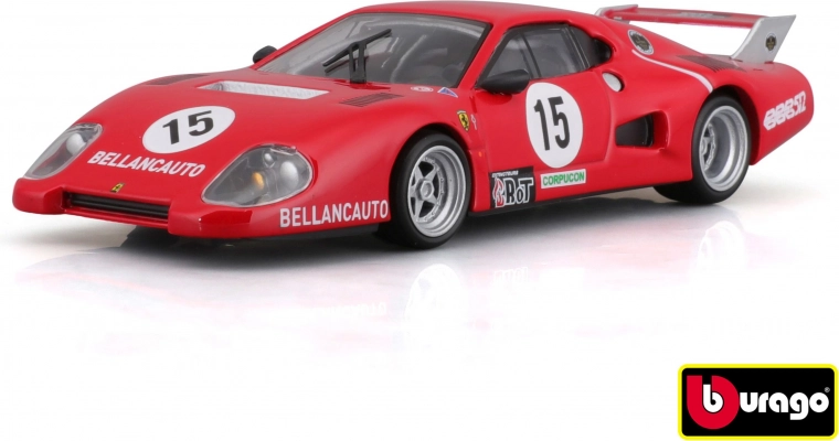 metalmodel af bil 1:43 bburago ferrari 512 bb (ii serie) 1981