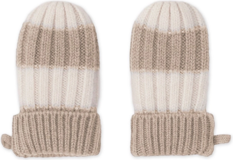 Lodger merinohandsker Stripe beige 0–12 måneder