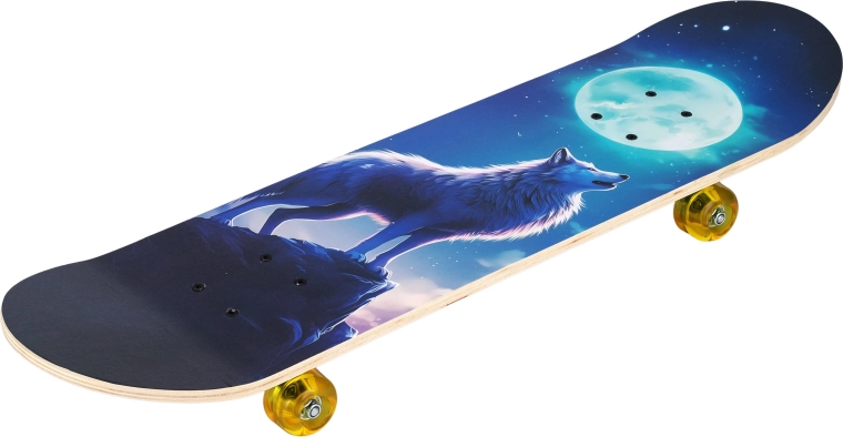 Skateboard Wolf 31" med ulvemotiv