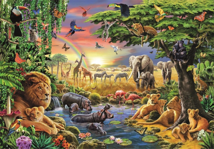 Puzzle Afrikansk møde 2000 brikker