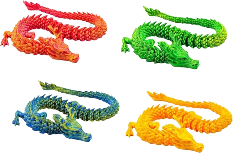 Magisk kinesisk drage 3D 27 cm