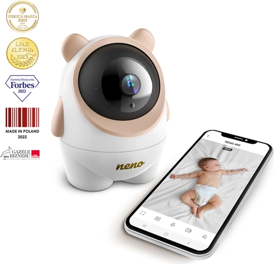 Neno Ami babyalarm med Wi‑Fi og roterende 4 MP kamera