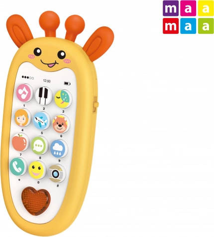 Børnetelefon giraf med effekter 13,5 cm