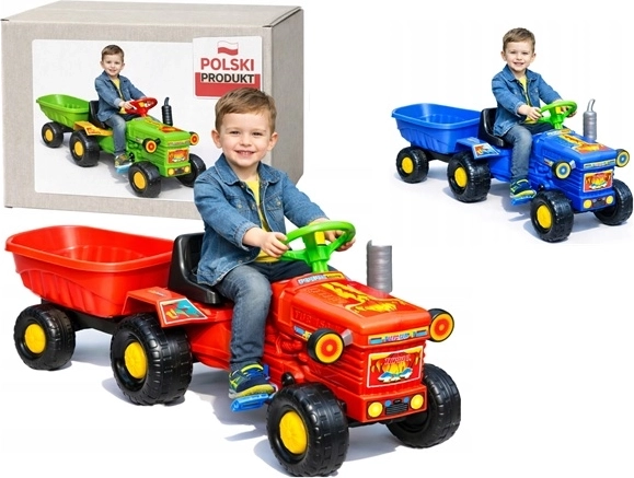 Stor traktor med anhænger