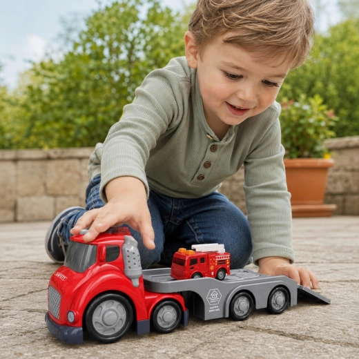 Transporttrailer med rampe