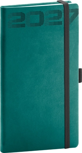 Notique lommepkalender Aprint Top 2027 petrol 9 × 15,5 cm