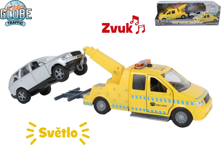 Kids Globe Traffic bugseringssæt med lys og lyde 14 cm