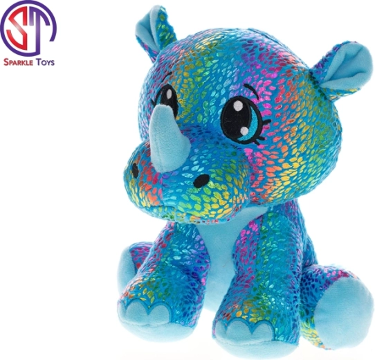 Plysbjørn næsehorn Star Sparkle 37 cm – blå