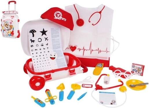 Lægekuffert på Hjul med Tilbehør 21stk