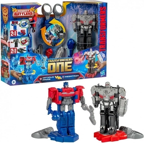 Transformers One Robot Battlers Optimus Prime og Megatron - 2 stk.