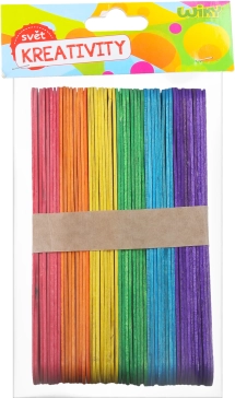 Farvede ispinde 15 × 1,8 cm, 50 stk.