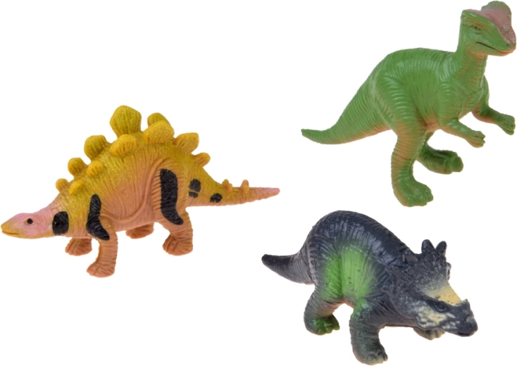 3 dinosaurfigurer og selvlysende klistermærker