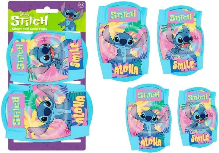 Sæt med knæ- og albuebeskyttere Lilo og Stitch (Stitch) - 4 stk.