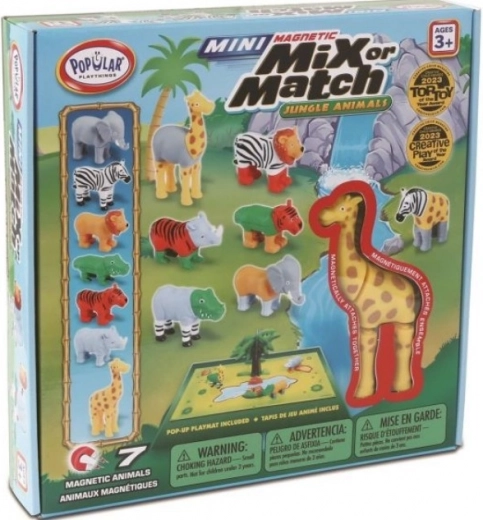 Malblo Magnetic Mini – jungle dyr, magnetisk byggesæt til børn