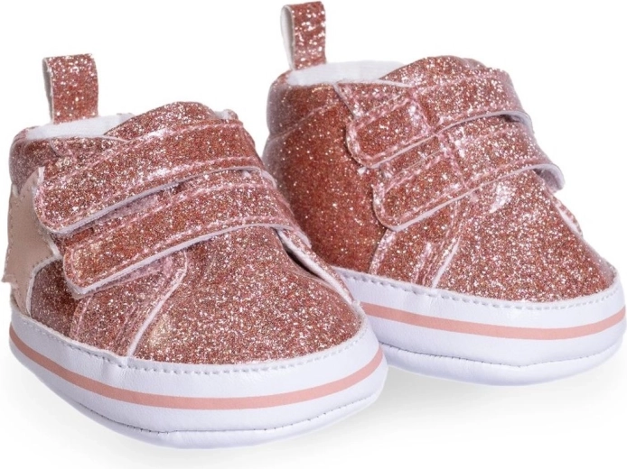 Antonio Juan lyserøde glitrende sneakers til dukker