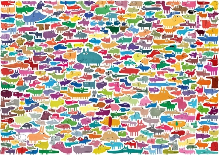 Ravensburger puslespil 387 hunde og 1 kat XXL 300 brikker