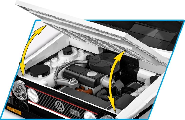 Dele der kan åbnes og detaljeret motor
