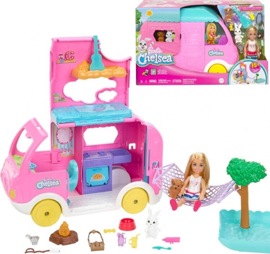 Barbie Chelsea camping-pinksæt