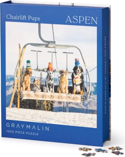 Puslespil Hunde i Aspen 1000 brikker – GRAY MALIN