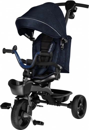 børnetrehjul 2 i 1 lionelo kori blue navy med magnesiumramme
