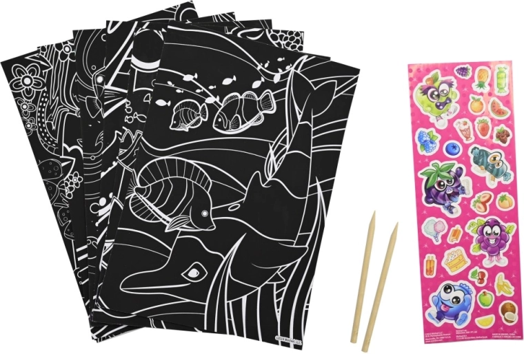 Magisk scratch art med havmotiver