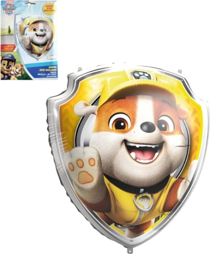 Folieballon PAW PATROL skjold Rubble 68 × 75 cm