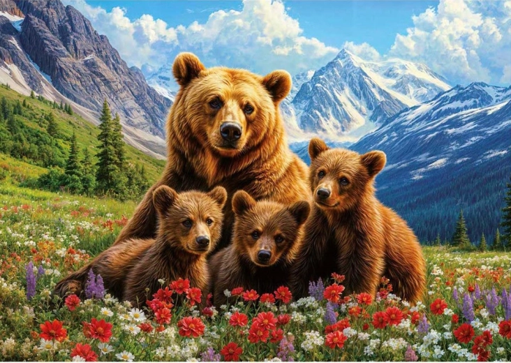 Puslespil Grizzlybjørne 1000 brikker