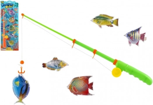 Magnetisk fiskesæt til børn – fiskestang 39 cm og 5 fisk