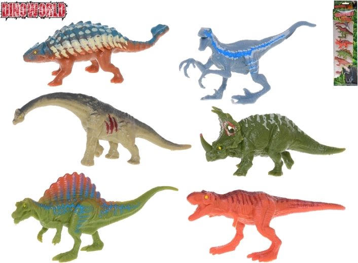 Sæt Dinoworld dinosaurer – 6 realistiske figurer