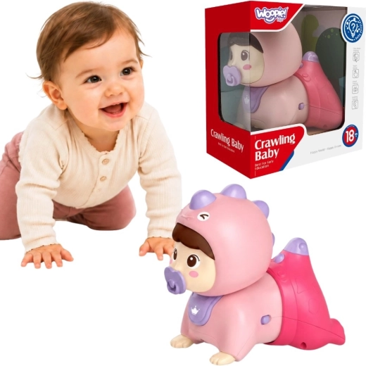 Interaktiv kravlende baby WOOPIE med lys og melodier