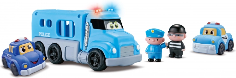 Politibiler med effekter - sæt af 4 stk
