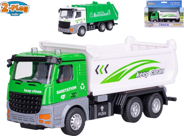 2-Play Traffic skraldebil med pullback-drev 14,5 cm