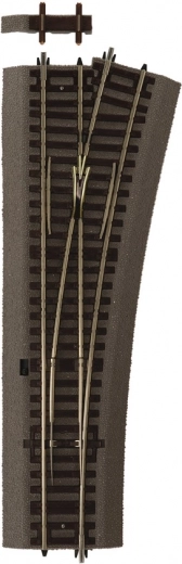 Roco sporskifte WR15 højre H0 med gummibed