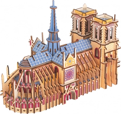 Træ 3D puslespil Katedralen Notre-Dame
