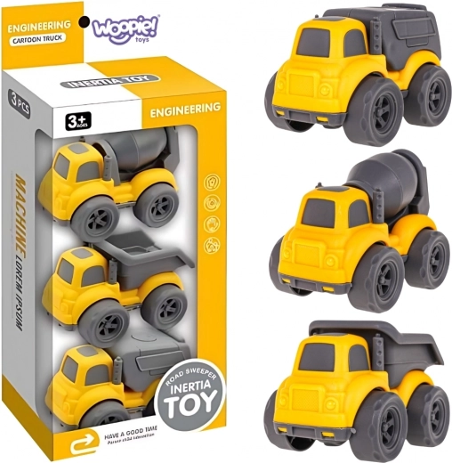 Woopie byggemaskiner 3-i-1 – betonblander, tipvogn og skraldebil