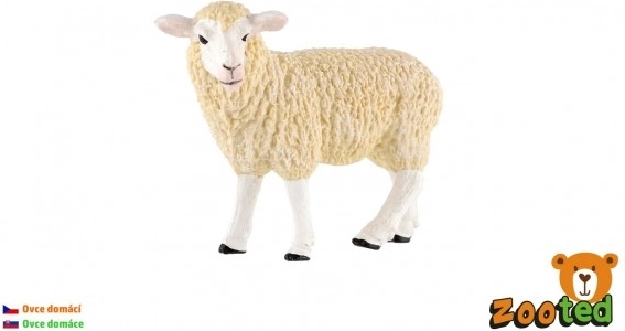 Plastfigur af husfår 8 cm
