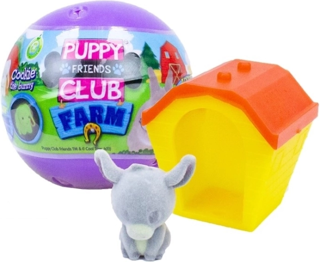 Puppy Club Farm Animals figur af husdyr i kapsel 50 mm