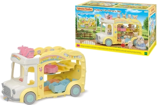Sylvanian Families regnbuebørnehavebus