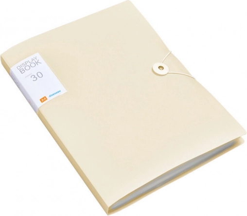 Plastmappe med elastik med beige lommer A4