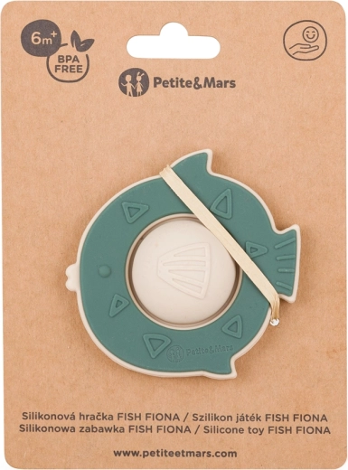 Petite&Mars silikonelegetøj Fish Fiona – misty green