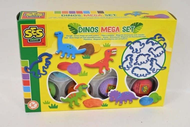 SES Creative megasæt med modellervoks dino - 1 stk.