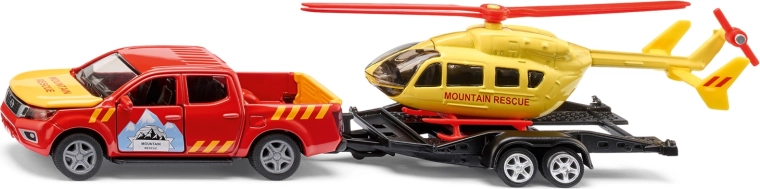 Siku Super bjergredningstjeneste Nissan Navara med helikopter