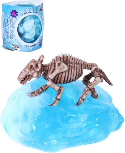 Forhistorisk slime-isbjerg med dinosaurskelet i æske - 1 stk.