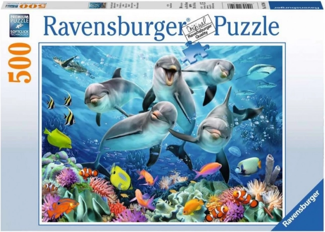 Puslespil 500 brikker – delfiner RAVENSBURGER