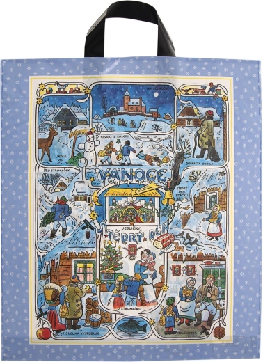 Plasttaske med J. Lada-motiv 40 × 46 cm