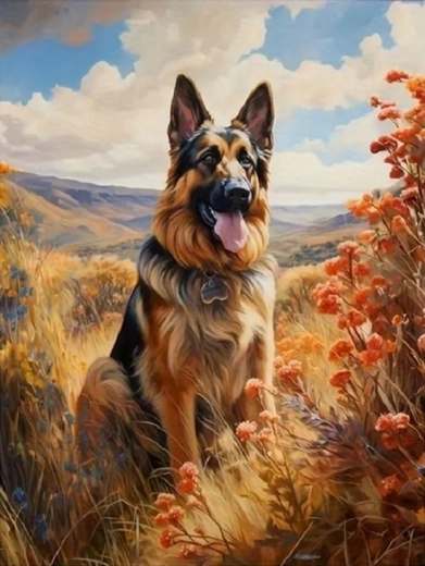 Norimpex mal efter tal Hyrdehund i bjergene 40 × 50 cm