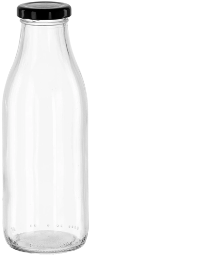 Glasflaske til juice 750 ml med metal skruelåg 44 mm
