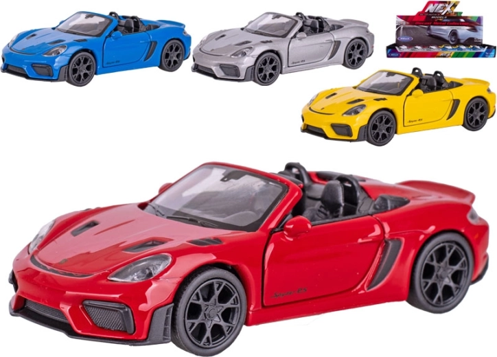 Metalmodelbil Welly Porsche 718 Spyder RS med pull-back 12 cm