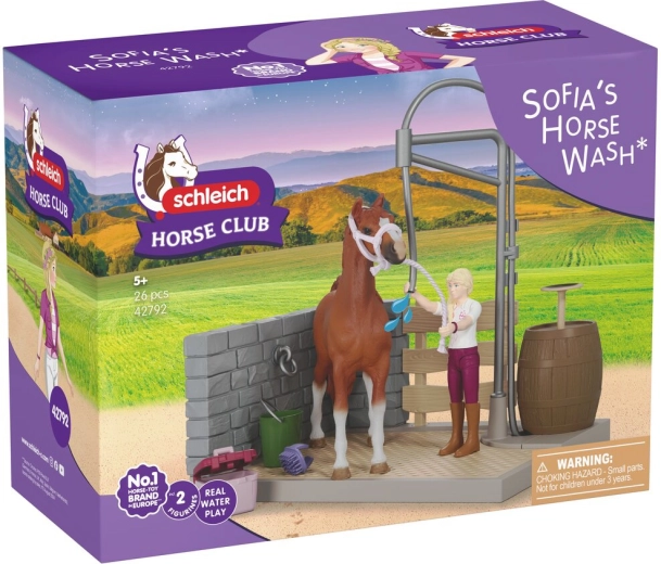 Vaskeplads til heste Sofie SCHLEICH Horse Club med funktionelt brusebad